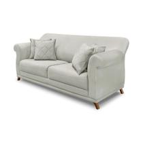 Sofá 2 Lugares Abruzzo Veludo Prata Sofá 2 Lugares Abruzzo Veludo Prata