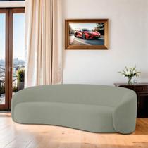 Sofá 2 Lugares Amore 160cm Orgânico Luxo Recepção Escritório Bouclé