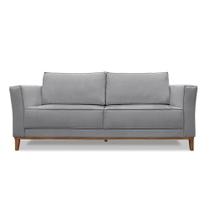 Sofá 2 Lugares Base De Madeira Grace 170 Cm Linho S04 - D'rossi Cor Cinza Sofá 2 Lugares Base De Madeira Grace 170 Cm Linho S04 - D'rossi Cor Cinza