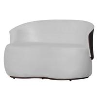 Sofá 2 Lugares Beatriz com Composê material sintético Marrom Suede Branco - Vallisa Decor