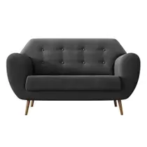 Sofá 2 Lugares Beegees Suede Grafite