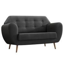 Sofá 2 Lugares Beegees Veludo Grafite