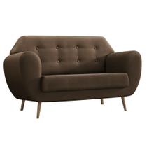 Sofá 2 Lugares Beegees Veludo Marrom