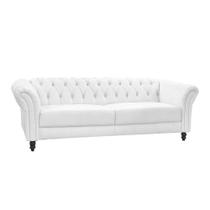Sofá 2 Lugares Bérgamo 180cm Couro Branco - Gran Belo Sofá 2 Lugares Bérgamo 180cm Couro Branco - Gran Belo