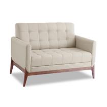 Sofá 2 Lugares Brooks Linho Areia 126 cm