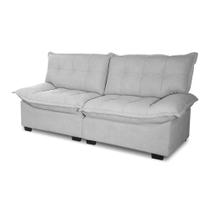 Sofá 2 Lugares Coliseu Bouclê Cinza - King House