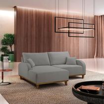 Sofá 2 Lugares com Chaise Lado Esquerdo 185cm em Linho Mercúrio