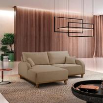 Sofá 2 Lugares com Chaise Lado Esquerdo 185cm em Linho Mercúrio