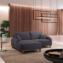 Sofá 2 Lugares com Chaise Lado Esquerdo 185cm em Veludo Mercúrio