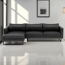 Sofá 2 Lugares com Chaise Lado Esquerdo e Revestimento em material sintético