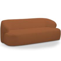 Sofá 2 Lugares Curvo Orgânico Para Sala Living 150cm Barolo L06 Bouclê Terracota -LyamDecor