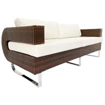 Sofá 2 Lugares De Área Externa Varanda E Sacada Em Alumínio
