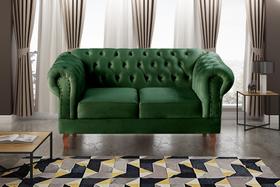 Sofá 2 Lugares Decoração Sara Recepção Dom Pedro Chesterfield