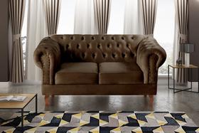 Sofá 2 Lugares Decoração Sara Recepção Dom Pedro Chesterfield