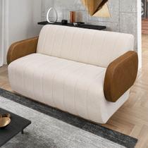 Sofá 2 Lugares Decorativo 188cm Túlio Sintético PU e Bouclê K01 - D Rossi Sofá 2 Lugares Decorativo 188cm Túlio Sintético PU e Bouclê K01 - D Rossi