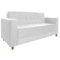 Sofá 2 Lugares Denver Suede Branco - Doce Sonho Móveis