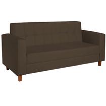 Sofá 2 Lugares Denver Suede Marrom - Amarena Móveis