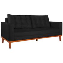 Sofá 2 Lugares Dubai Suede Preto - Amarena Móveis Sofá 2 Lugares Dubai Suede Preto - Amarena Móveis