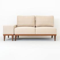 Sofá 2 Lugares e 1 Puff em Linho Boreal com Mola Ensacada CabeCasa MadeiraOriginals Sofá 2 Lugares e 1 Puff em Linho Boreal com Mola Ensacada CabeCasa MadeiraOriginals