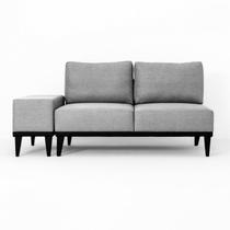 Sofá 2 Lugares e 1 Puff em Linho Boreal com Mola Ensacada CabeCasa MadeiraOriginals Sofá 2 Lugares e 1 Puff em Linho Boreal com Mola Ensacada CabeCasa MadeiraOriginals