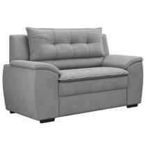 Sofa 2 Lugares em Suede com Almofadas Fixas e Fibra Siliconada 105x160x90cm Flexforma Dommus
