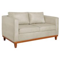 Sofa 2 Lugares Europa Bouclé Bege - Amarena Móveis Sofa 2 Lugares Europa Bouclé Bege - Amarena Móveis