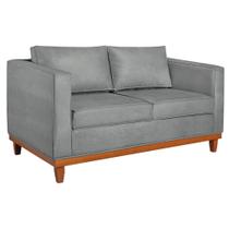 Sofa 2 Lugares Europa Bouclé Cinza - Amarena Móveis Sofa 2 Lugares Europa Bouclé Cinza - Amarena Móveis