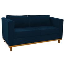 Sofá 2 Lugares Europa Suede Azul Marinho Doce Sonho Móveis