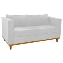 Sofá 2 Lugares Europa Suede Branco ADJ Decor