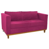 Sofá 2 Lugares Europa Suede Pink Doce Sonho Móveis