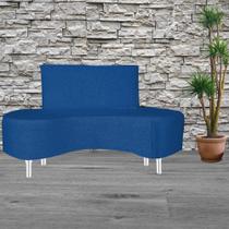 Sofá 2 Lugares Feijão Angela Organico Pes Metal Cromados 140cm