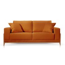 Sofá 2 Lugares Fixo Living Paris Suede Terracota 2,50m MK