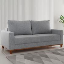 Sofá 2 Lugares Gibran Linho Inox - Viero Móveis
