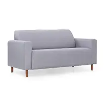 Sofá 2 Lugares Herval Elos, Linho Cinza, 158 cm