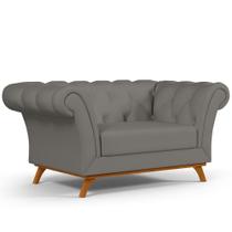 Sofá 2 Lugares Império 150 Cm Veludo Cinza C-317