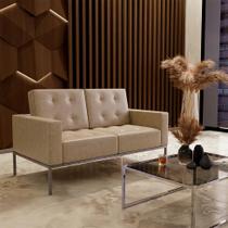 Sofá 2 Lugares Isis Revestimento Sintético Bege Sofá 2 Lugares Isis Revestimento Sintético Bege