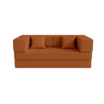 Sofá 2 Lugares Julia 100 % Espuma Tecido Boucle Cor:Boucle Terracota