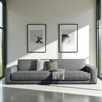 Sofá 2 Lugares King-size Revestimento em Sarja 266cm Sofá 2 Lugares King-size Revestimento em Sarja 266cm