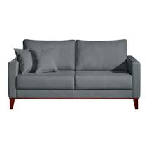 Sofá 2 lugares Kivik Linho Liso Cinza