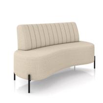 Sofá 2 Lugares Living 135cm Pé Ferro Pto Maraú Bouclê Creme K01 - D'Rossi Sofá 2 Lugares Living 135cm Pé Ferro Pto Maraú Bouclê Creme K01 - D'Rossi
