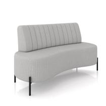 Sofá 2 Lugares Living 135cm Pé Ferro Pto Maraú Linho Cinza K01 - D'Rossi Sofá 2 Lugares Living 135cm Pé Ferro Pto Maraú Linho Cinza K01 - D'Rossi