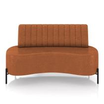Sofá 2 Lugares Living 135cm Pé Ferro Pto Maraú Sintético Pu K01 - D'rossi Cor Marrom Sofá 2 Lugares Living 135cm Pé Ferro Pto Maraú Sintético Pu K01 - D'rossi Cor Marrom