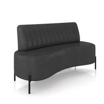 Sofá 2 Lugares Living 135cm Pé Ferro Pto Maraú Sintético Pu K01 - D'rossi Cor Preto Sofá 2 Lugares Living 135cm Pé Ferro Pto Maraú Sintético Pu K01 - D'rossi Cor Preto