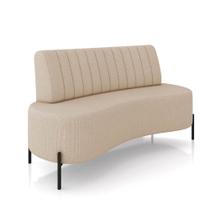 Sofá 2 Lugares Living 160cm Pé Ferro Pto Maraú Linho K01 - D'Rossi