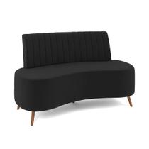 Sofá 2 Lugares Living 160cm Pé Palito Maraú Veludo K01 - D'rossi Cor Preto Sofá 2 Lugares Living 160cm Pé Palito Maraú Veludo K01 - D'rossi Cor Preto