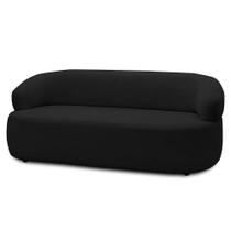 Sofá 2 Lugares Living Orgânico Sala de Estar 140cm Conka F05 Veludo Preto - Mpozenato Sofá 2 Lugares Living Orgânico Sala de Estar 140cm Conka F05 Veludo Preto - Mpozenato