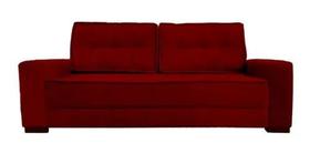 Sofá 2 Lugares Luxo Giza Suede Vermelho Bordô Sofá 2 Lugares Luxo Giza Suede Vermelho Bordô