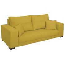 Sofá 2 Lugares Madri Suede Amarelo - Amarena Móveis Sofá 2 Lugares Madri Suede Amarelo - Amarena Móveis