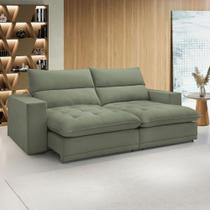 Sofá 2 Lugares Martinho Retrátil Boucle Verde - Celflex