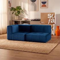 Sofá 2 lugares Modular Sofá na Caixa em Boucle com 2 Módulos 1,72m 1 Braço Sofá 2 lugares Modular Sofá na Caixa em Boucle com 2 Módulos 1,72m 1 Braço